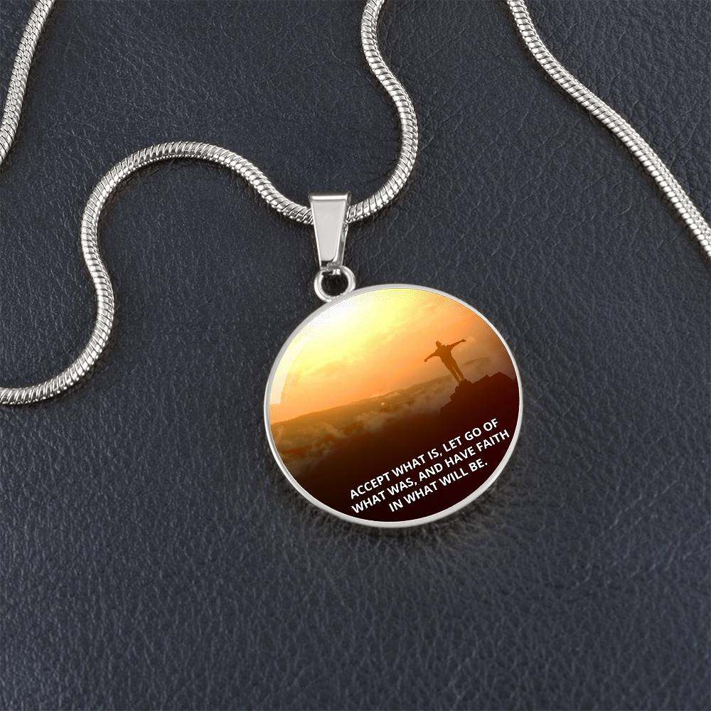 JewelryFaith (Pendant round)Purchase This Best-Seller and We Guarantee It Will Exceed Your Highest Expectations!
➜ Our patent-pending jewelry is made of high quality surgical steel with an 18kFaith Pendant round