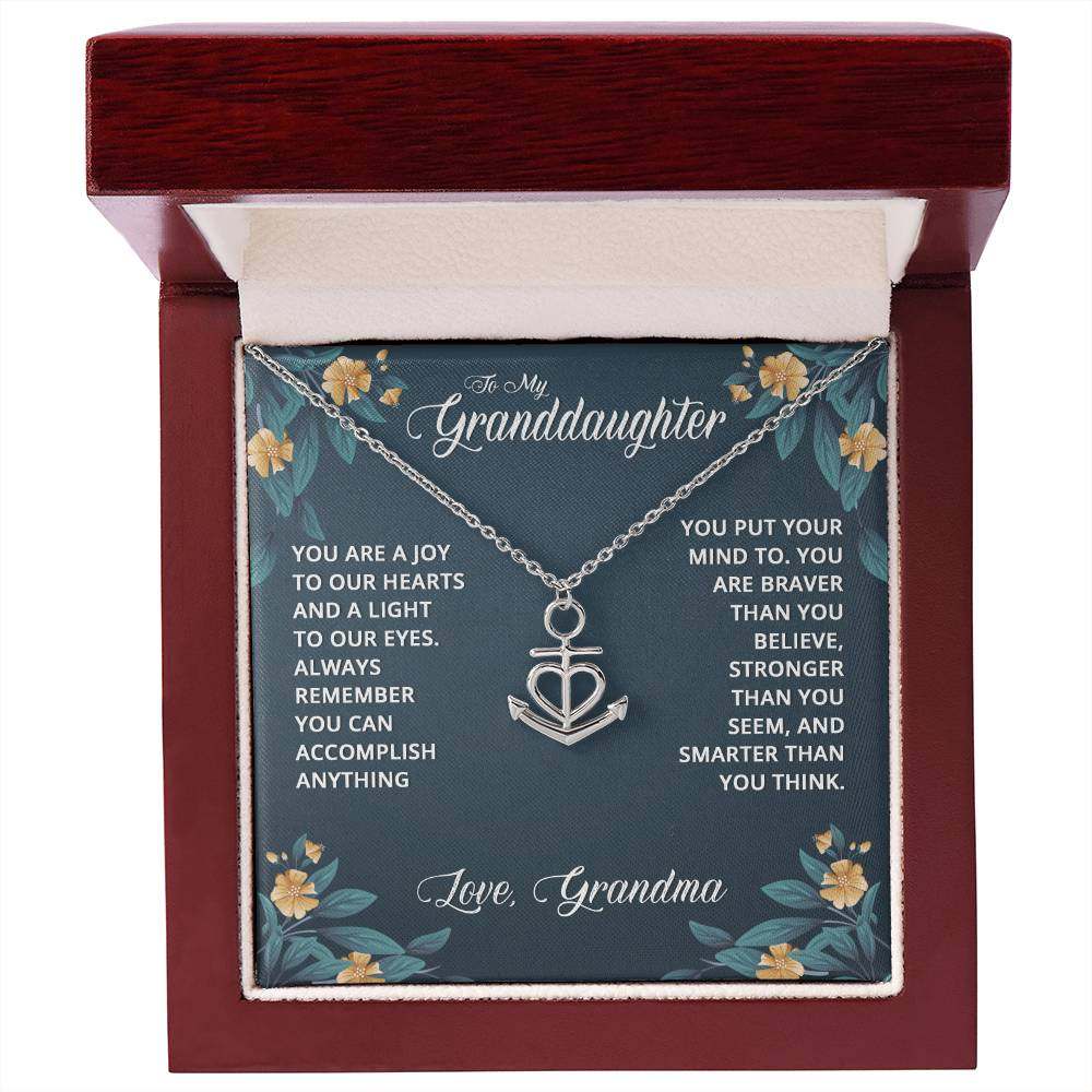 Anchor Pendant Necklace Granddaughter