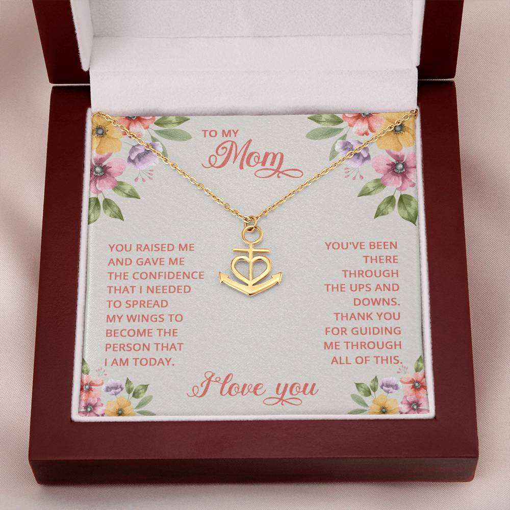 Anchor Pendant Necklace Mom