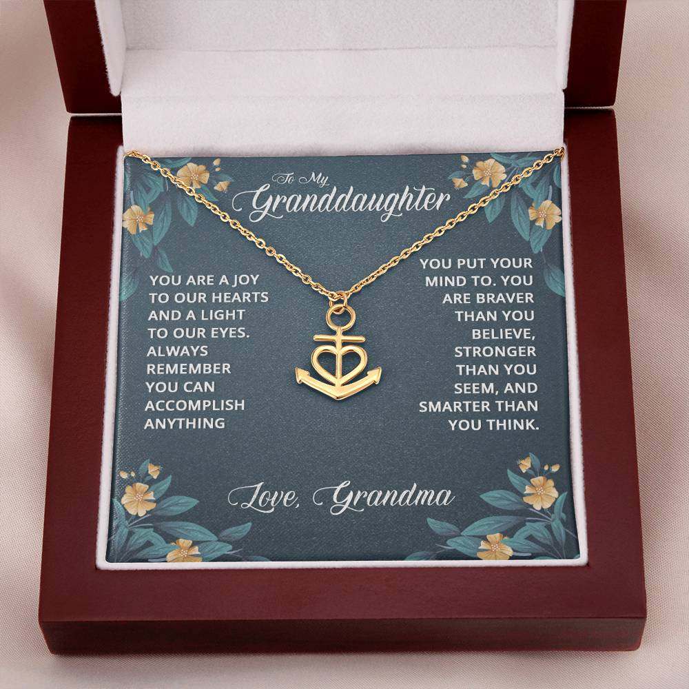 Anchor Pendant Necklace Granddaughter