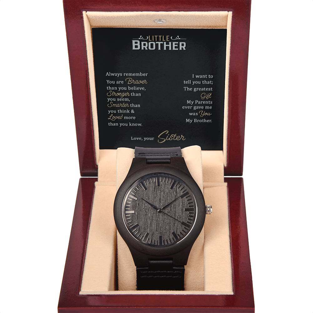 JewelryMen's Openwork Watch Little BrotherLooking for a gift as bold and timeless as your special guy? This Wooden Watch is a versatile accessory that's perfect for stylish, everyday wear. Encased in rich saOpenwork Watch