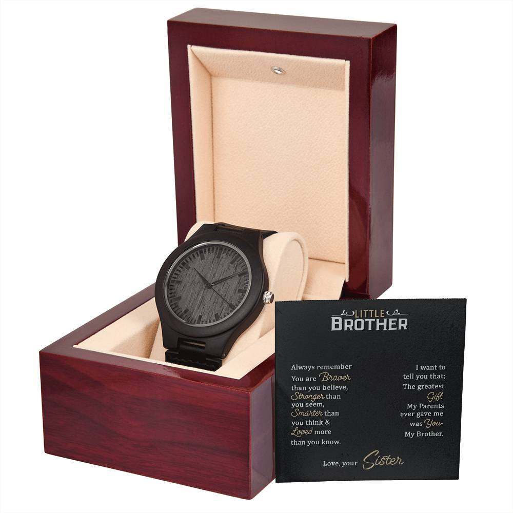 JewelryMen's Openwork Watch Little BrotherLooking for a gift as bold and timeless as your special guy? This Wooden Watch is a versatile accessory that's perfect for stylish, everyday wear. Encased in rich saOpenwork Watch