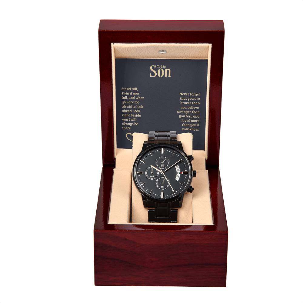 JewelryMen's Openwork WatchA handsome gift that can withstand constant use, this Black Chronograph Watch is perfect for all the special men in your life. A thoughtful present to your groomsmenMen's Openwork Watch