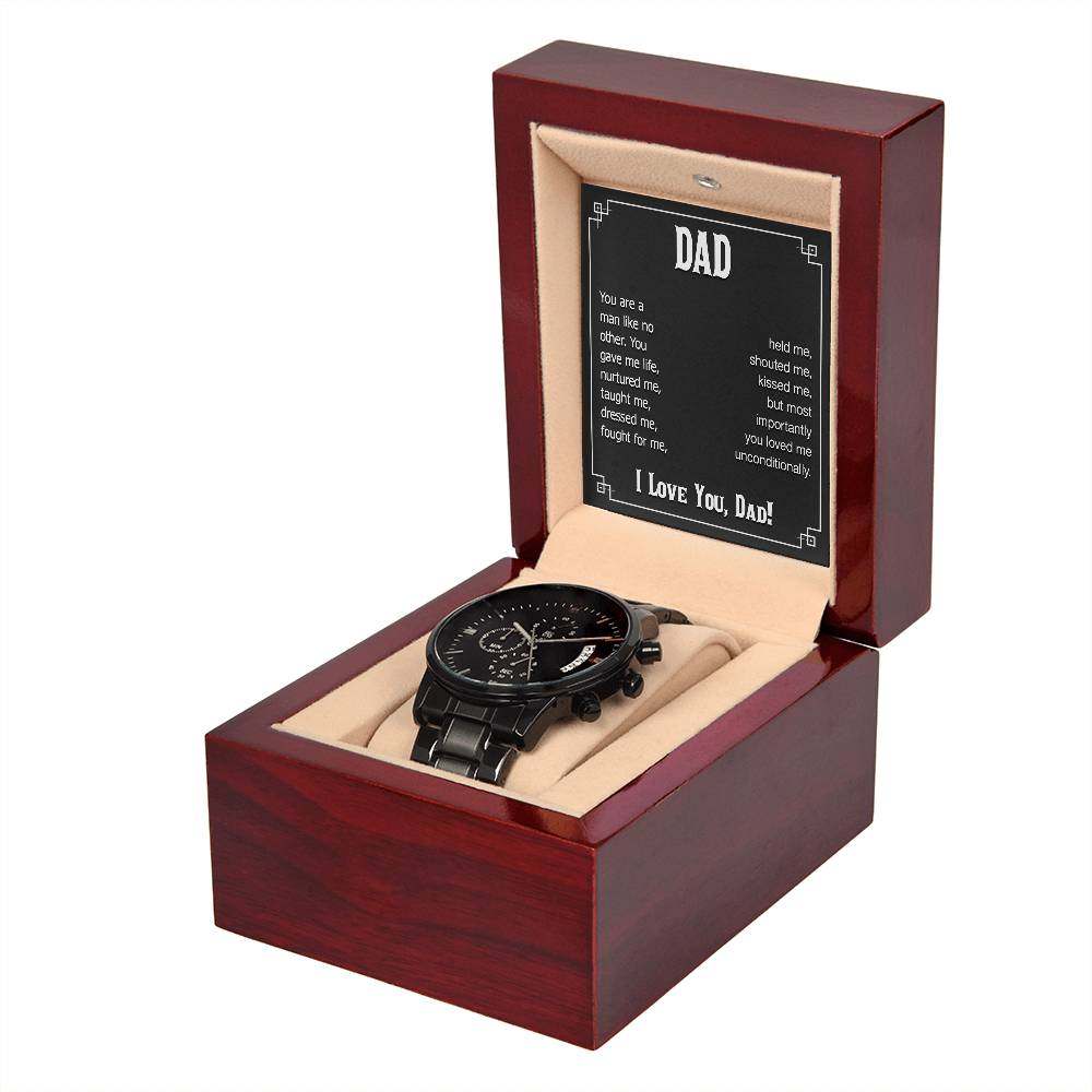 Black Cronograph Watch Dad