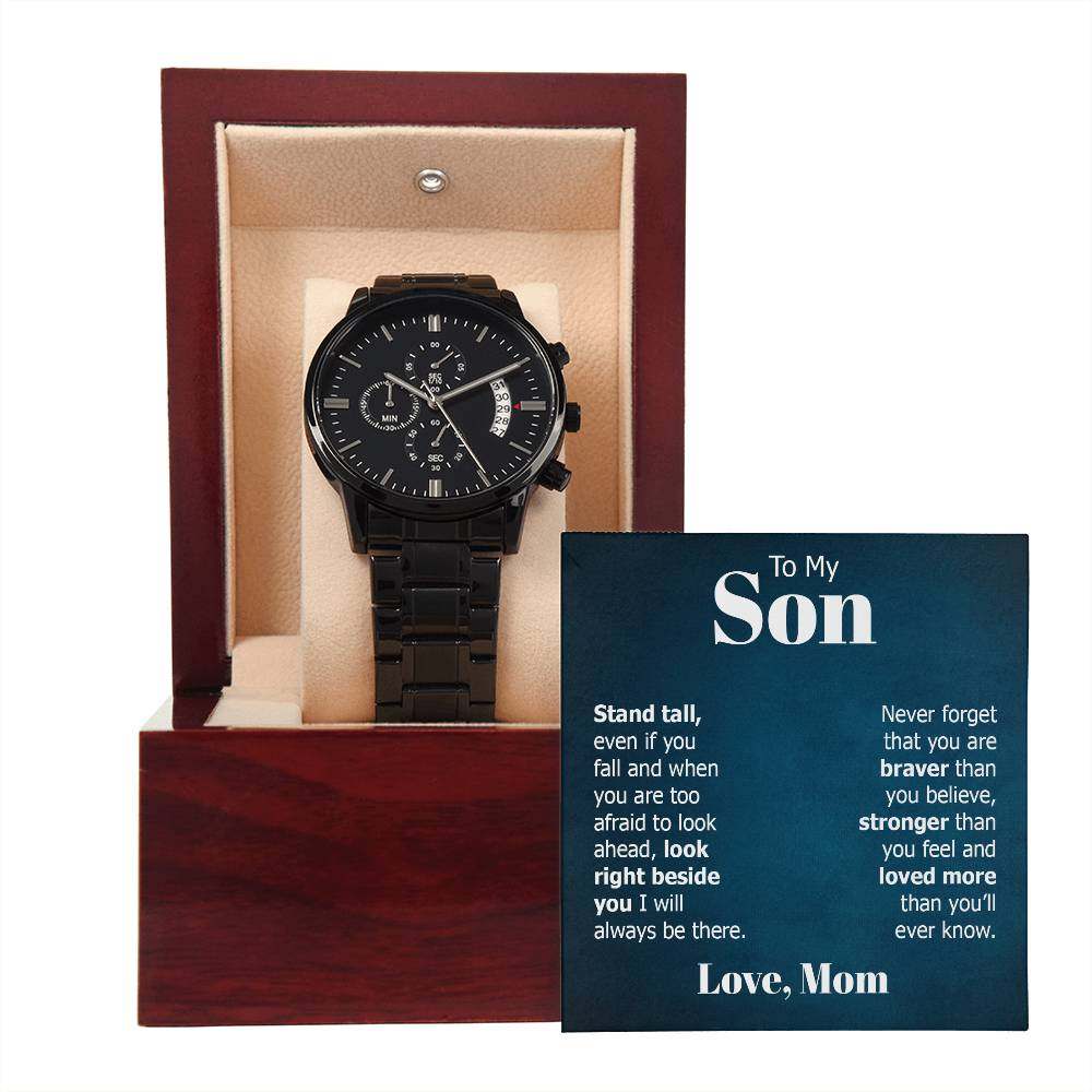 Black Chronograph Watch Son