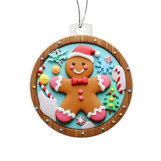 Acrylic Ornament Ginger Bread man#2