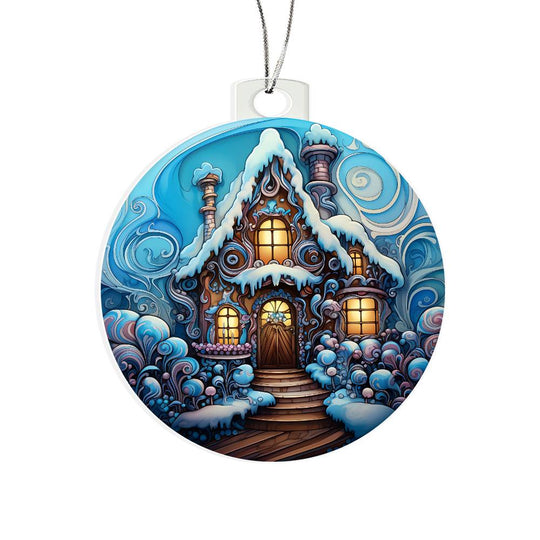 Acrylic Ornament Snow Castel