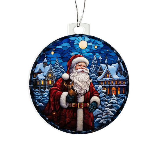 Acrylic Ornament Santa #2