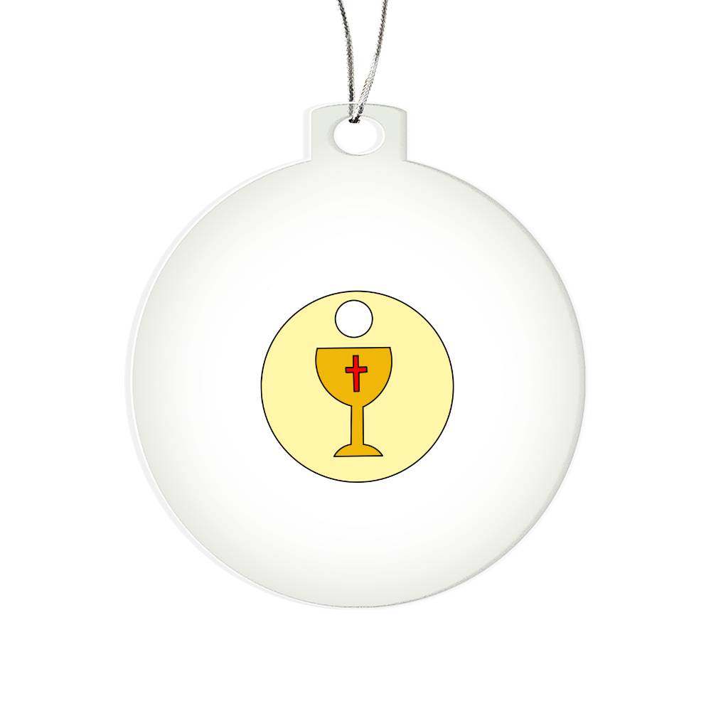 Personalized chalice ornament with elegant design, ideal for special occasions and gifts.