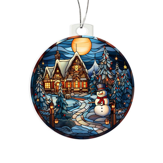 Acrylic Ornament Frostyand Large Cabin