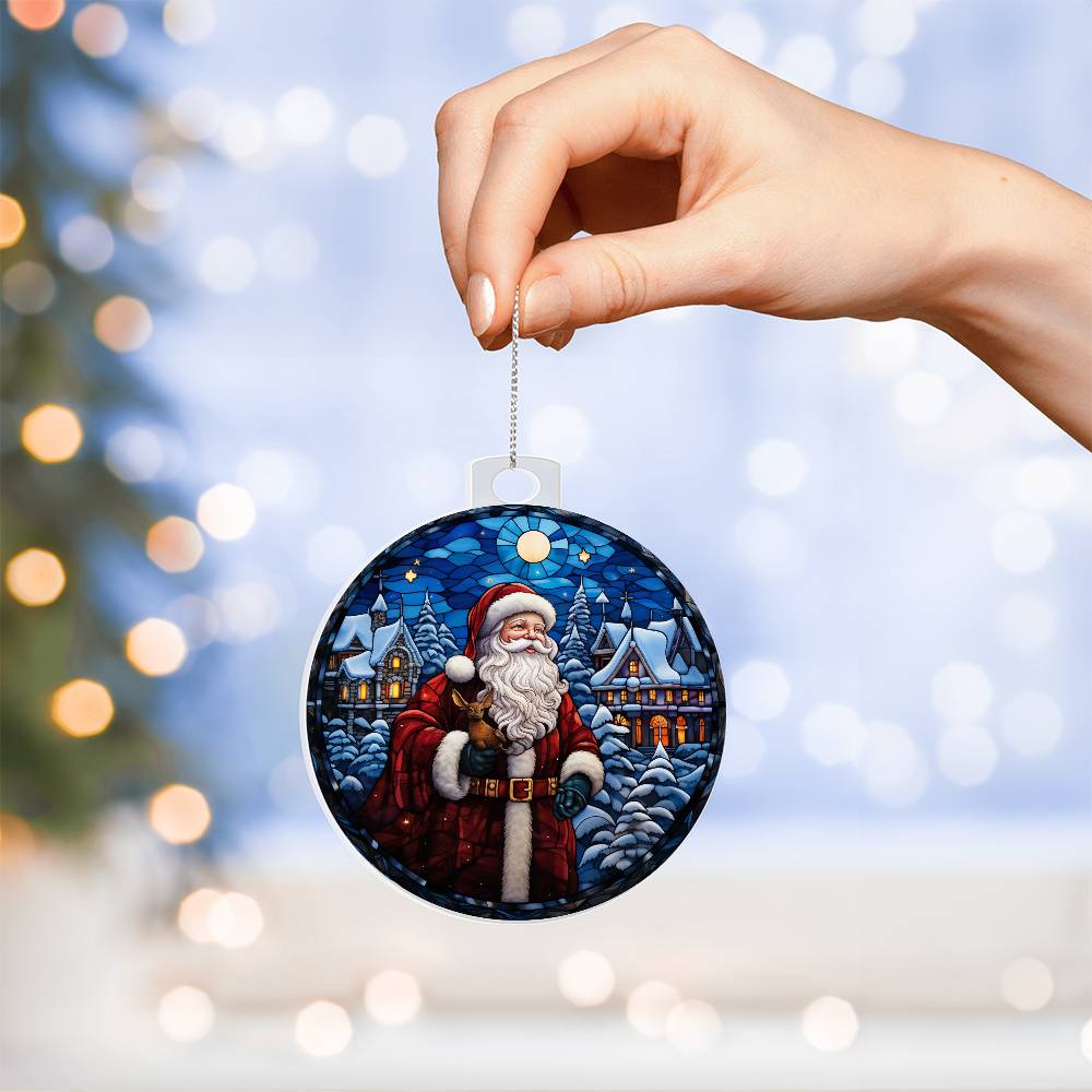 Acrylic Ornament Santa #2