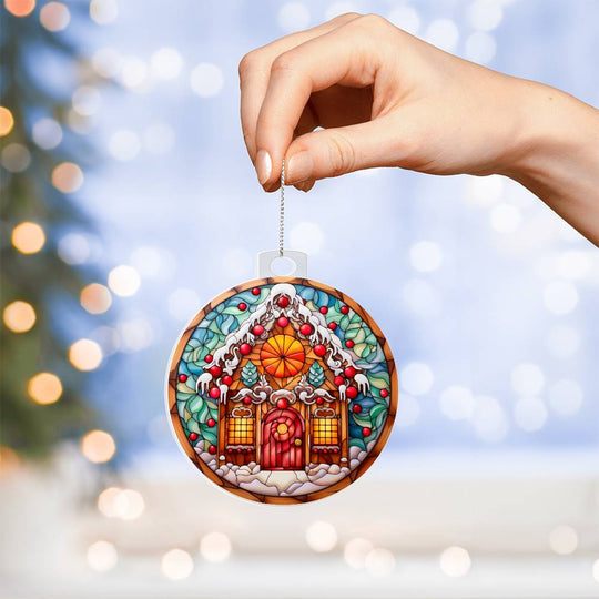 Acrylic Ornament Christmas House #2