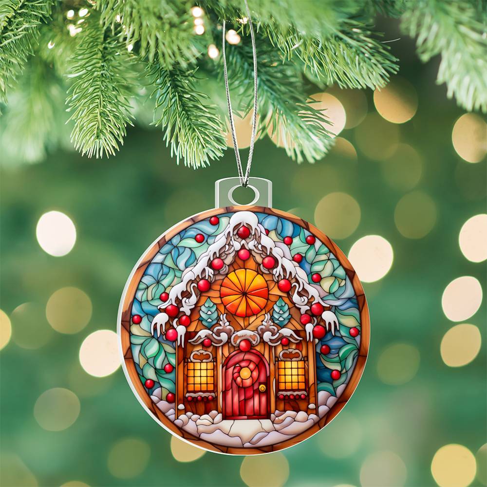 Acrylic Ornament Christmas House #2