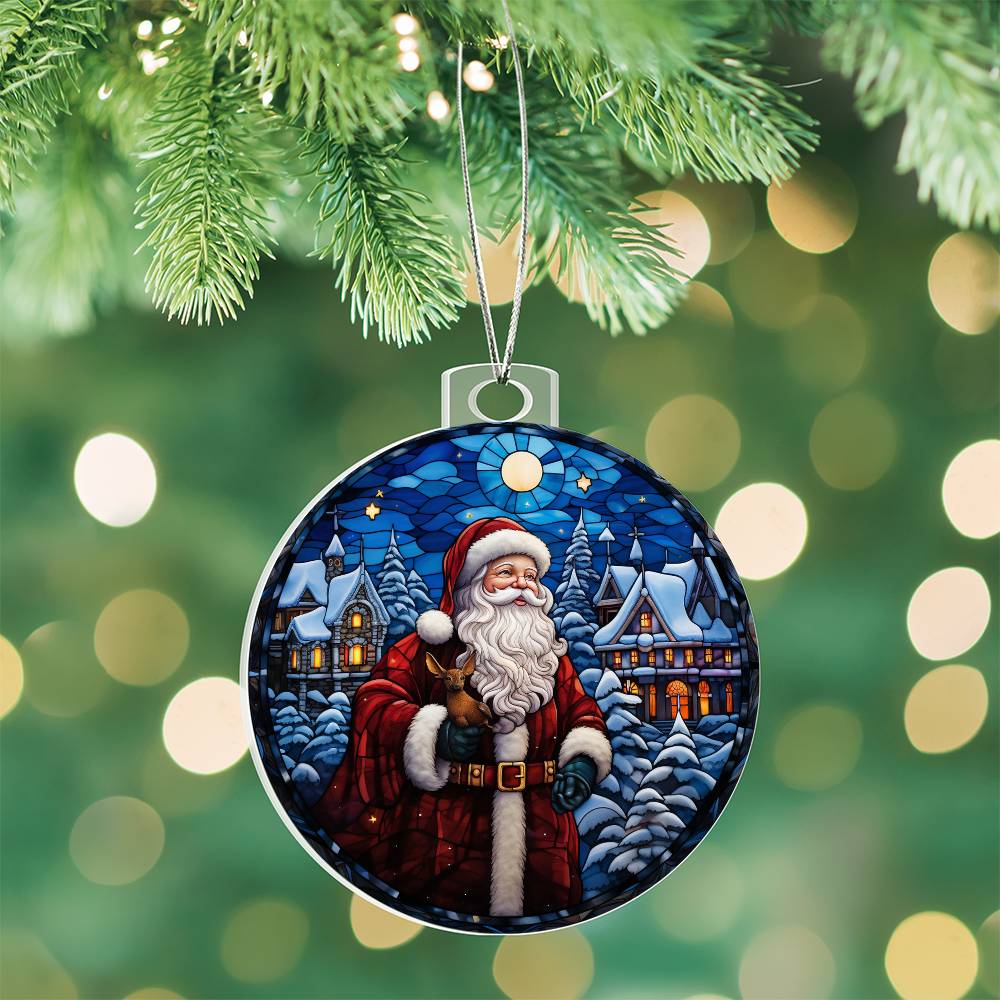 Acrylic Ornament Santa #2