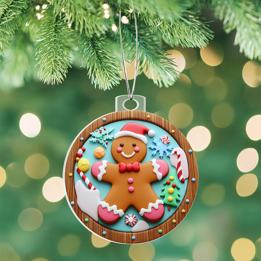 Acrylic Ornament Ginger Bread man#2