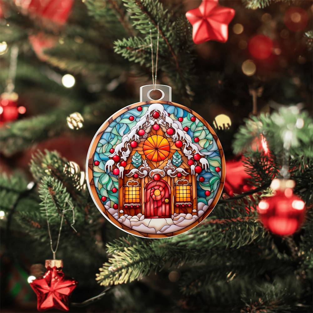 Acrylic Ornament Christmas House #2