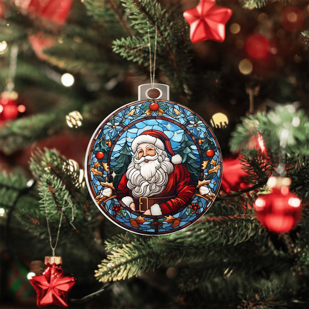 Acrylic Ornament Santa Ref