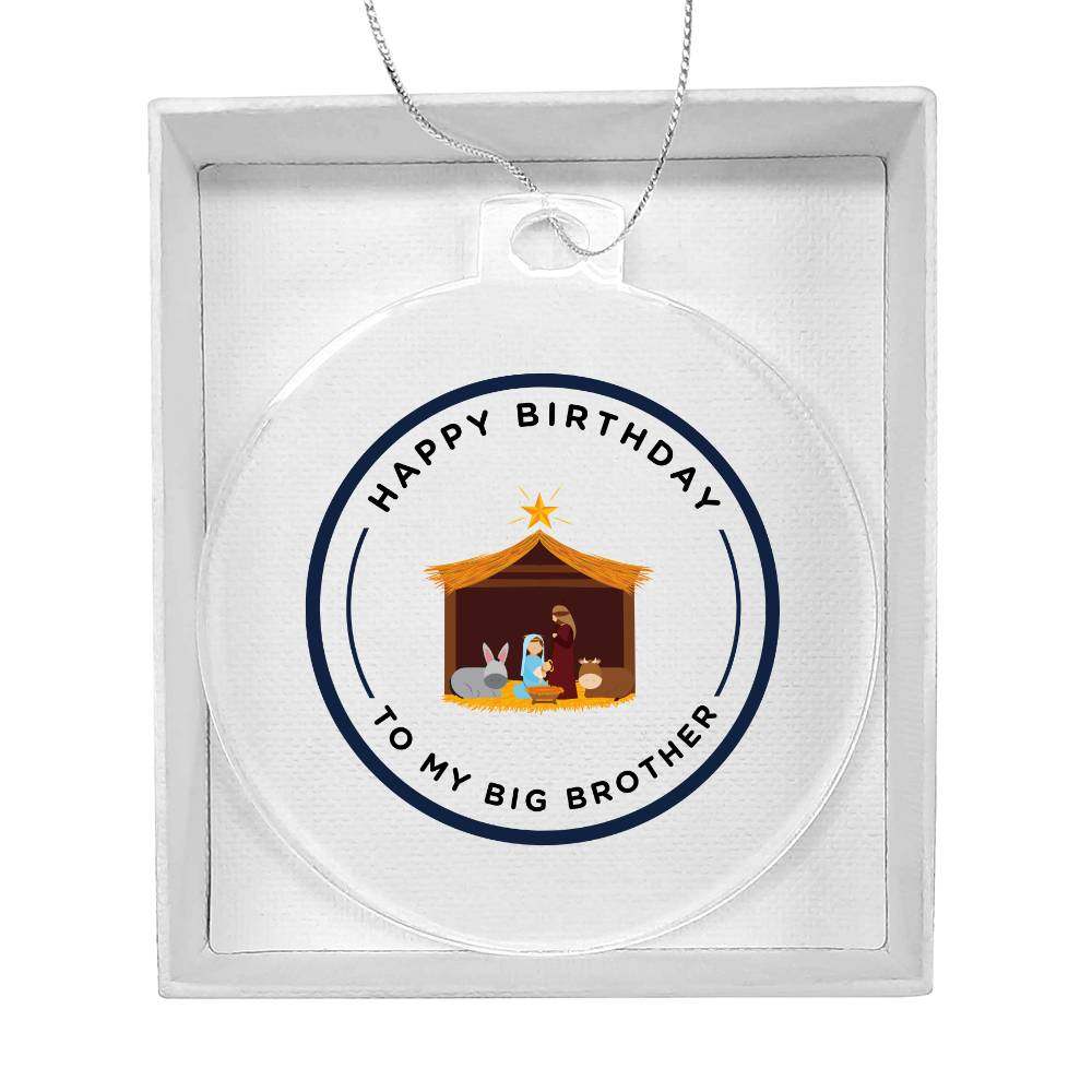 AcrylicAcrylic Christmas Ornament Happy BD Big BrotherAcrylic Christmas Ornament Happy Birth Day Big Brother
 
Create a unique keepsake with our Personalized Acrylic Ornament. This piece is constructed from high qualityAcrylic Christmas Ornament Happy Birth Day Big Brother