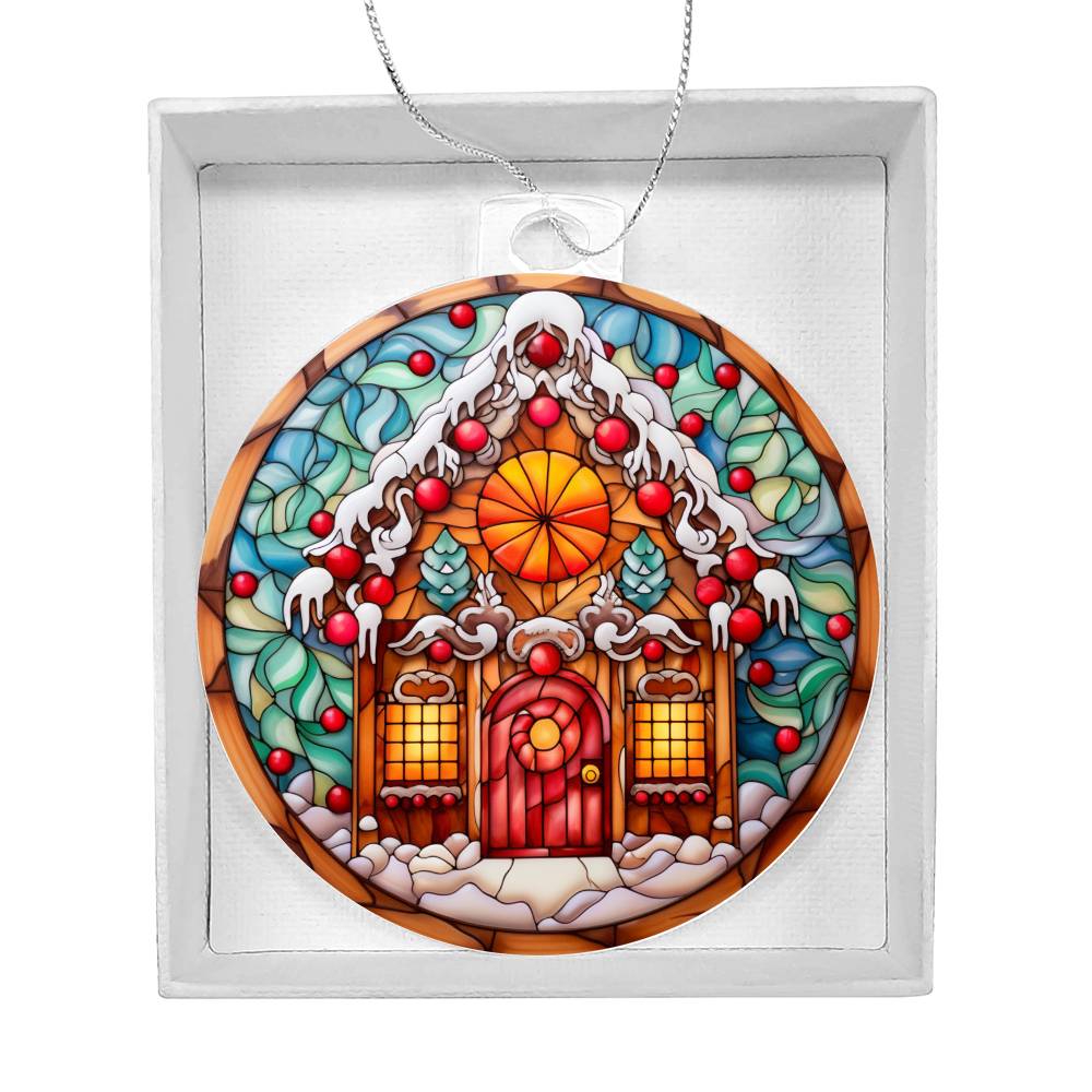 Acrylic Ornament Christmas House #2