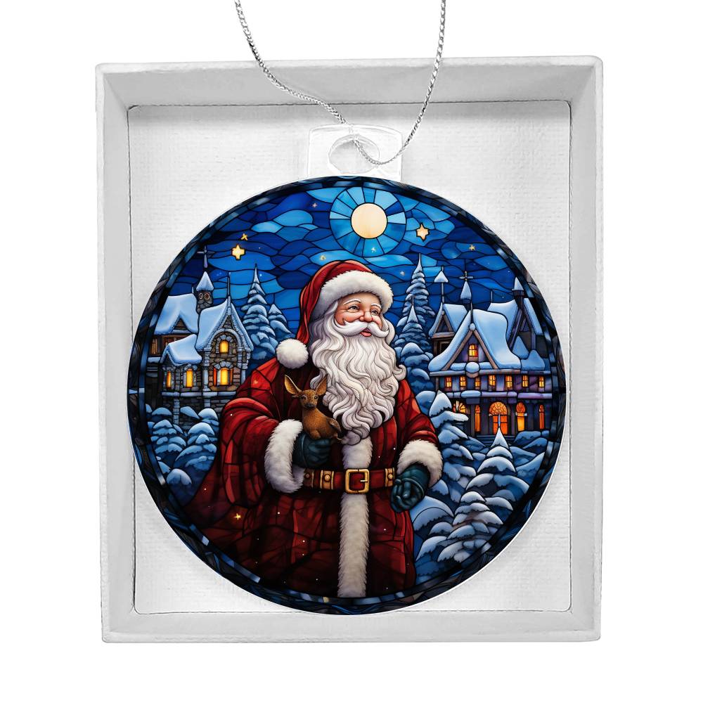 Acrylic Ornament Santa #2