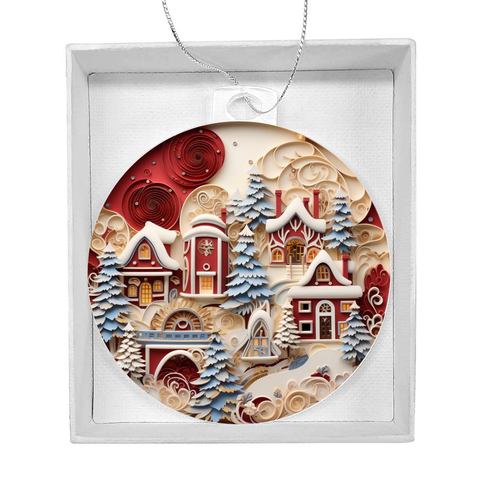 Acrylic Ornament Snowed INN