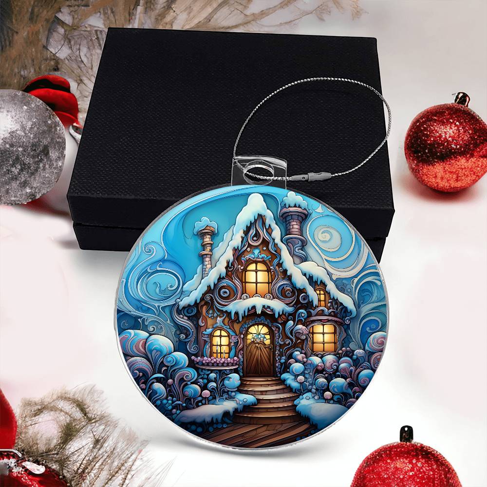 Acrylic Ornament Snow Castel