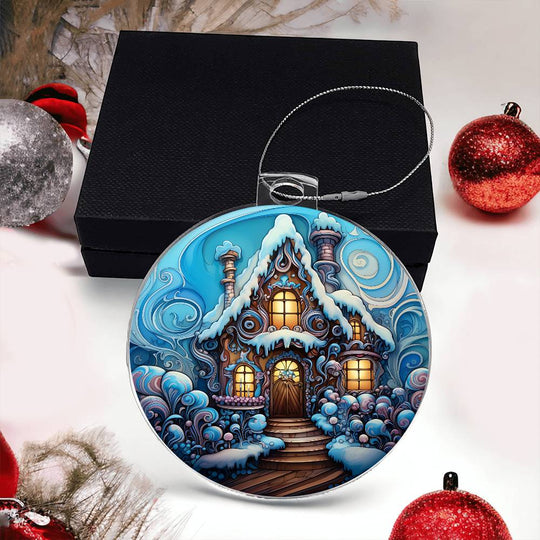 Acrylic Ornament Snow Castel