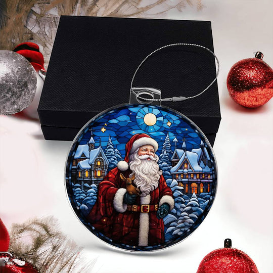 Acrylic Ornament Santa #2