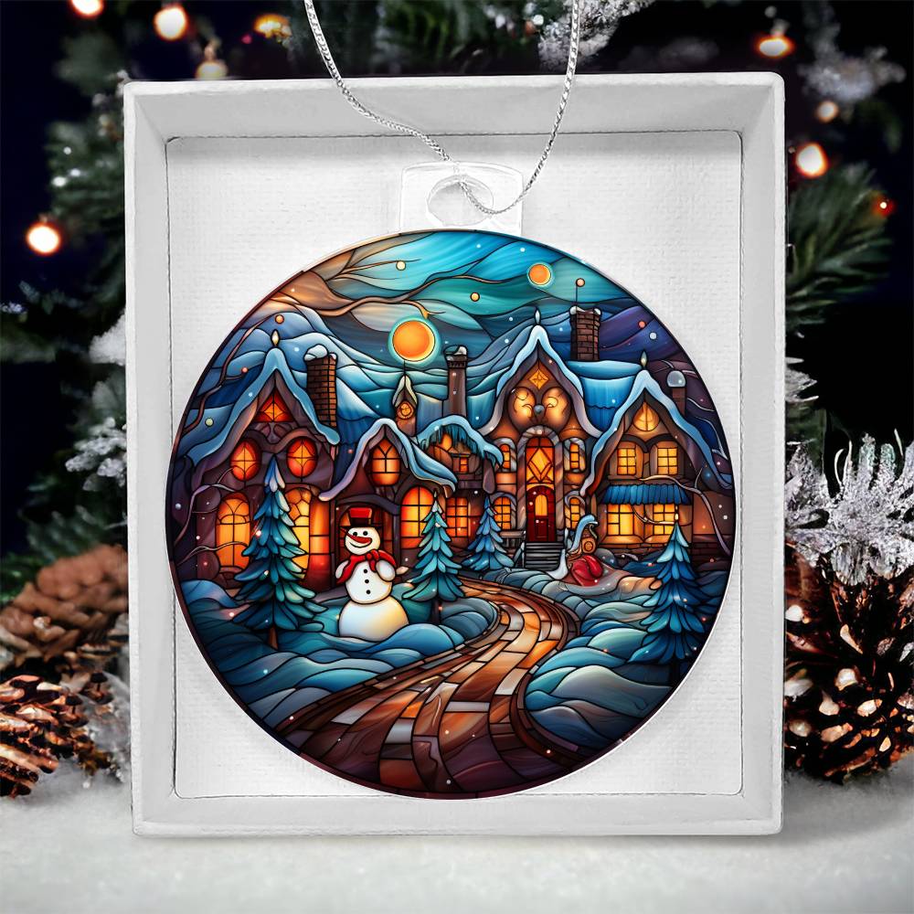 Acrylic Ornament Towns Frosty with vibrant design, premium acrylic gift, ideal for special occasions.