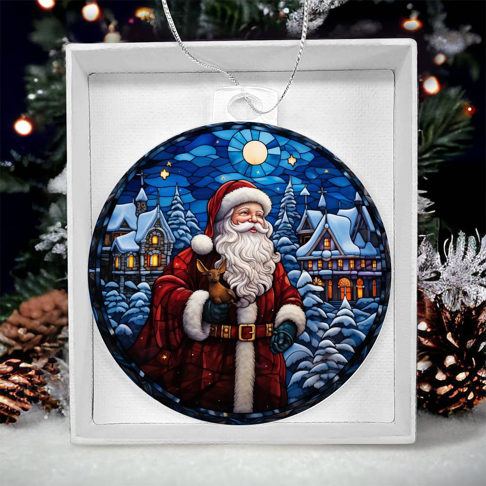 Acrylic Ornament Santa #2