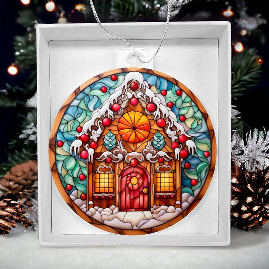 Acrylic Ornament Christmas House #2