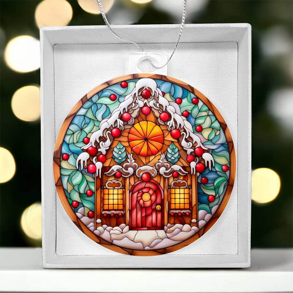 Acrylic Ornament Christmas House #2