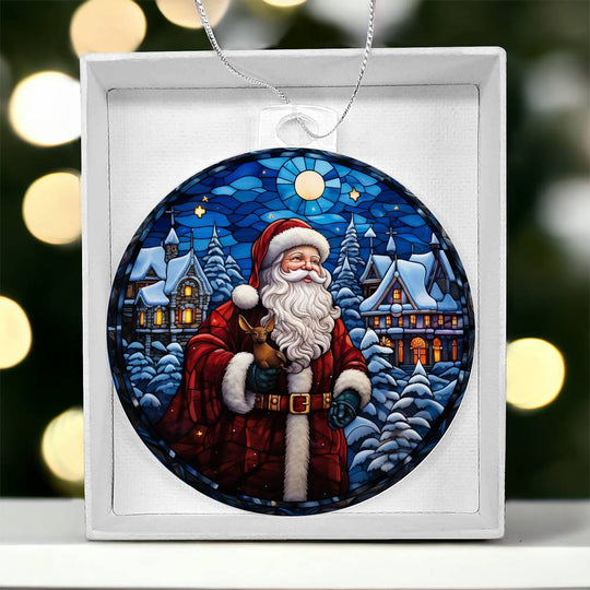 Acrylic Ornament Santa #2