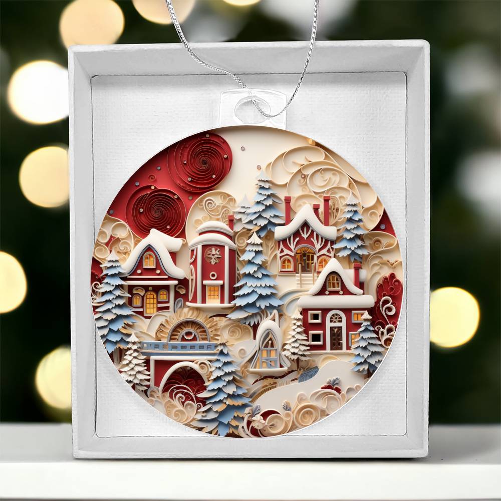 Acrylic Ornament Snowed INN