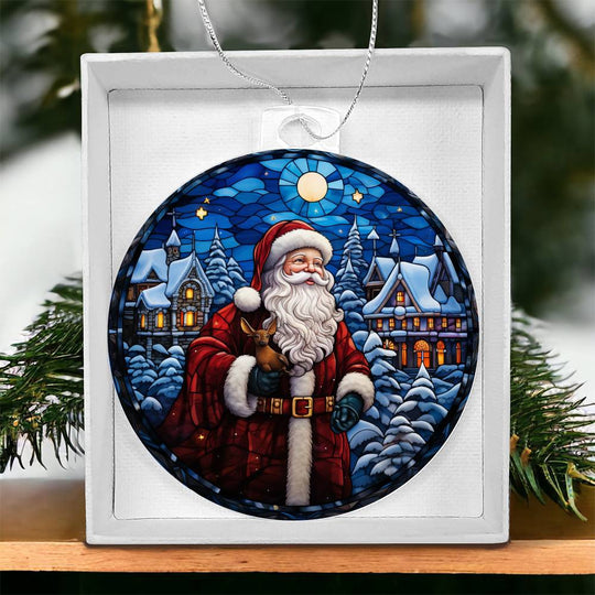 Acrylic Ornament Santa #2