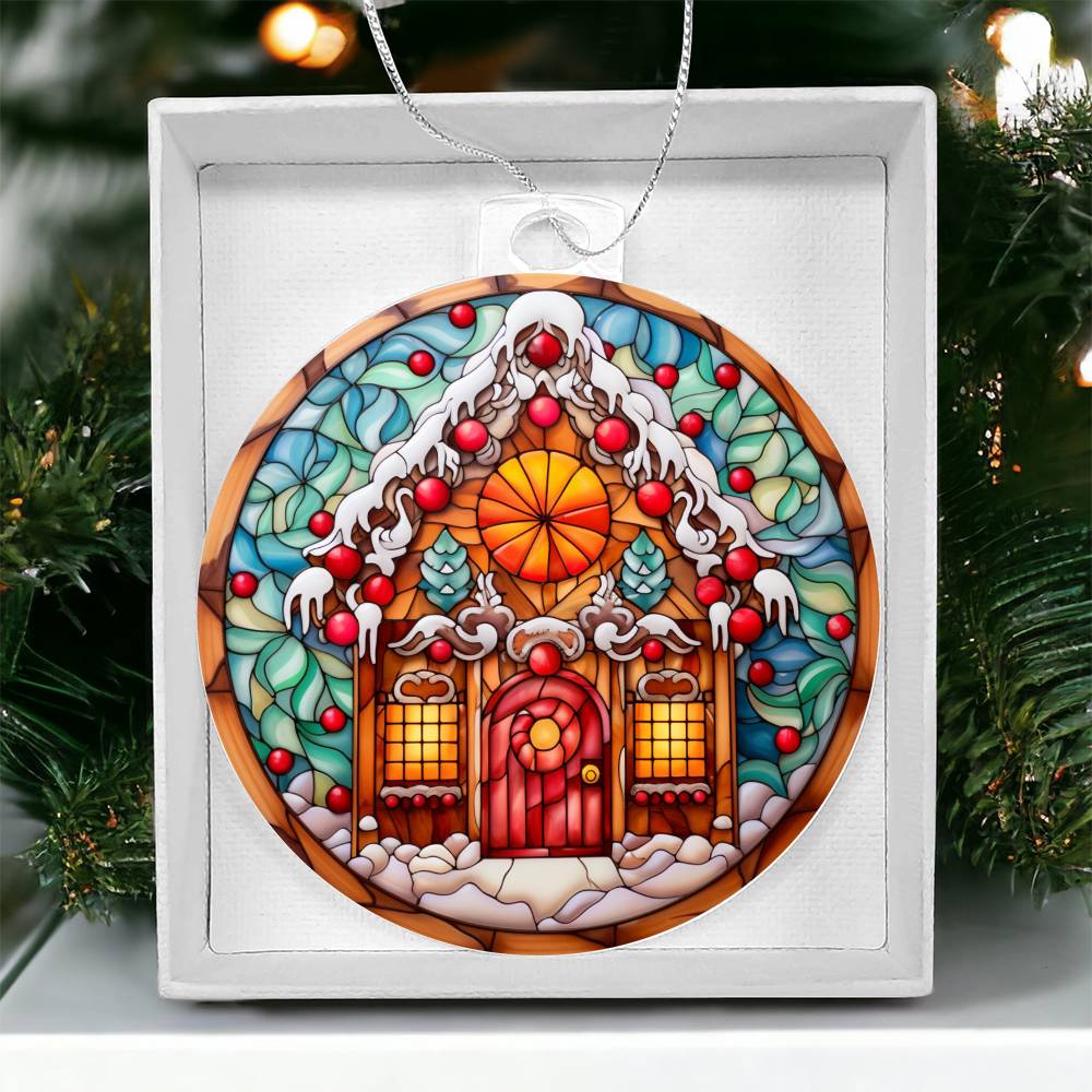 Acrylic Ornament Christmas House #2