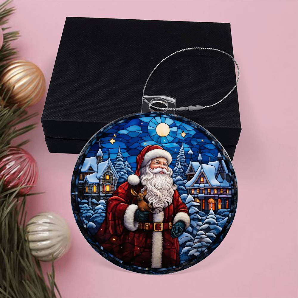 Acrylic Ornament Santa #2