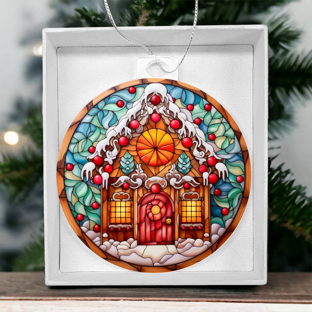 Acrylic Ornament Christmas House #2