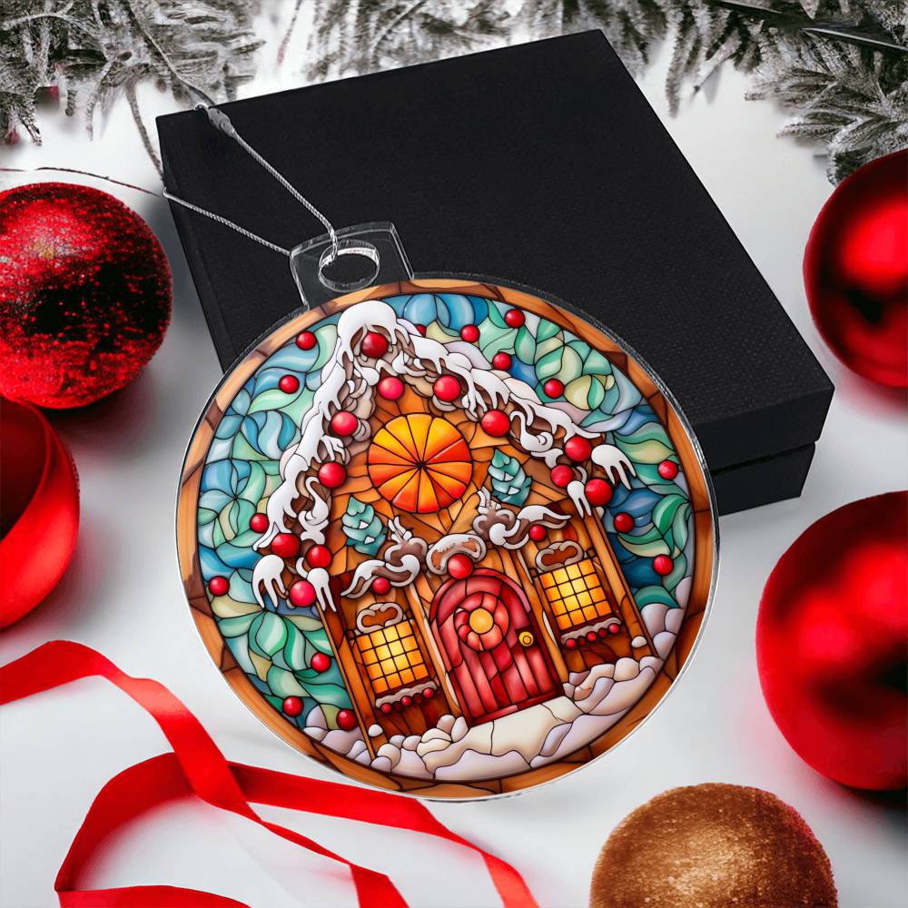 Acrylic Ornament Christmas House #2