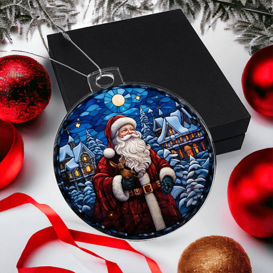 Acrylic Ornament Santa #2