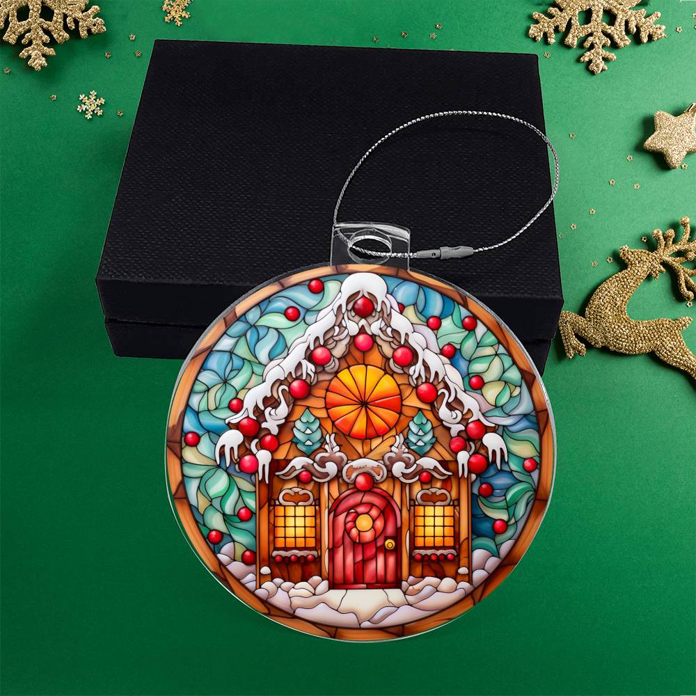 Acrylic Ornament Christmas House #2