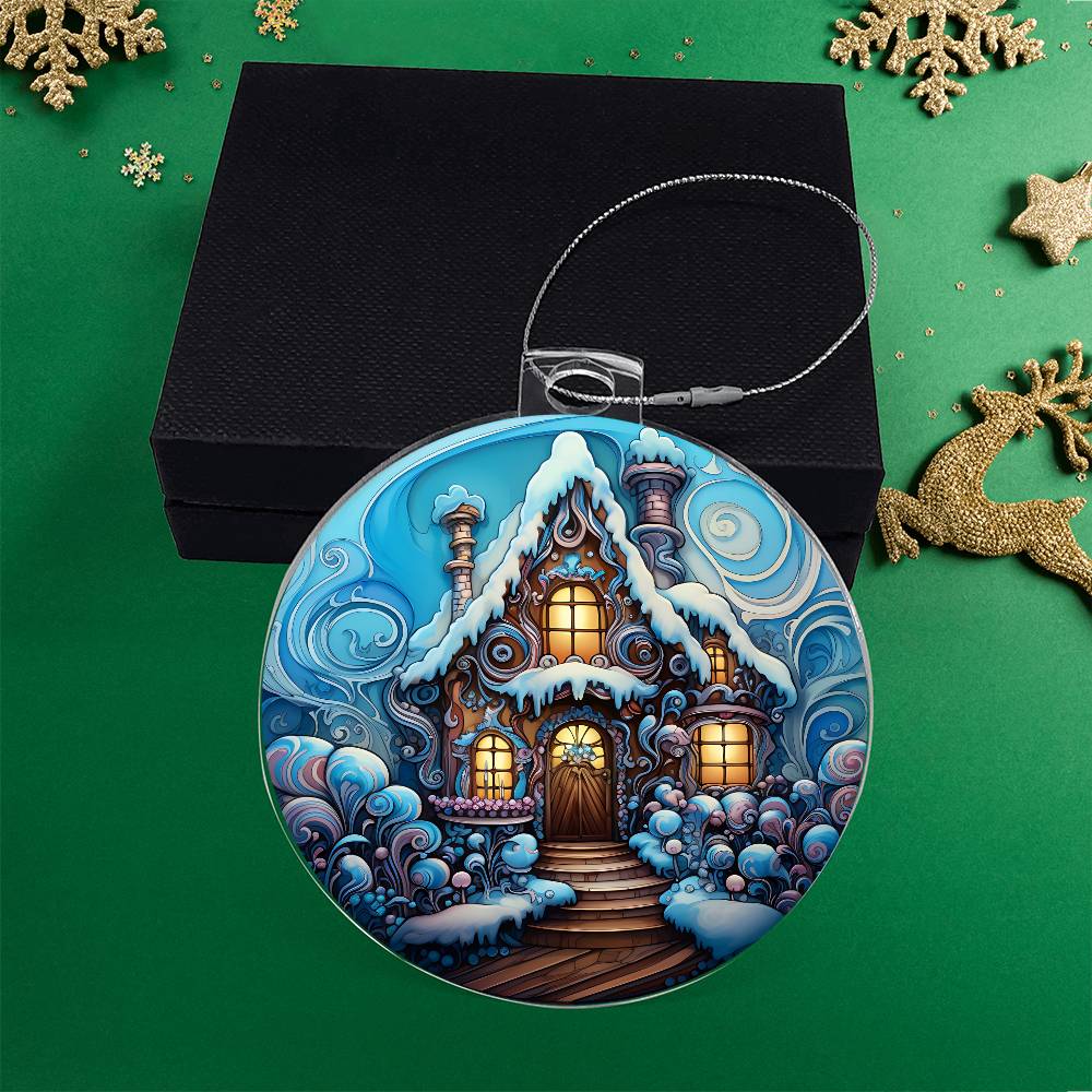 Acrylic Ornament Snow Castel