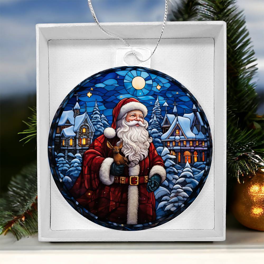 Acrylic Ornament Santa #2