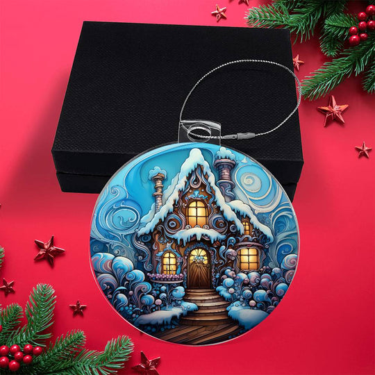 Acrylic Ornament Snow Castel