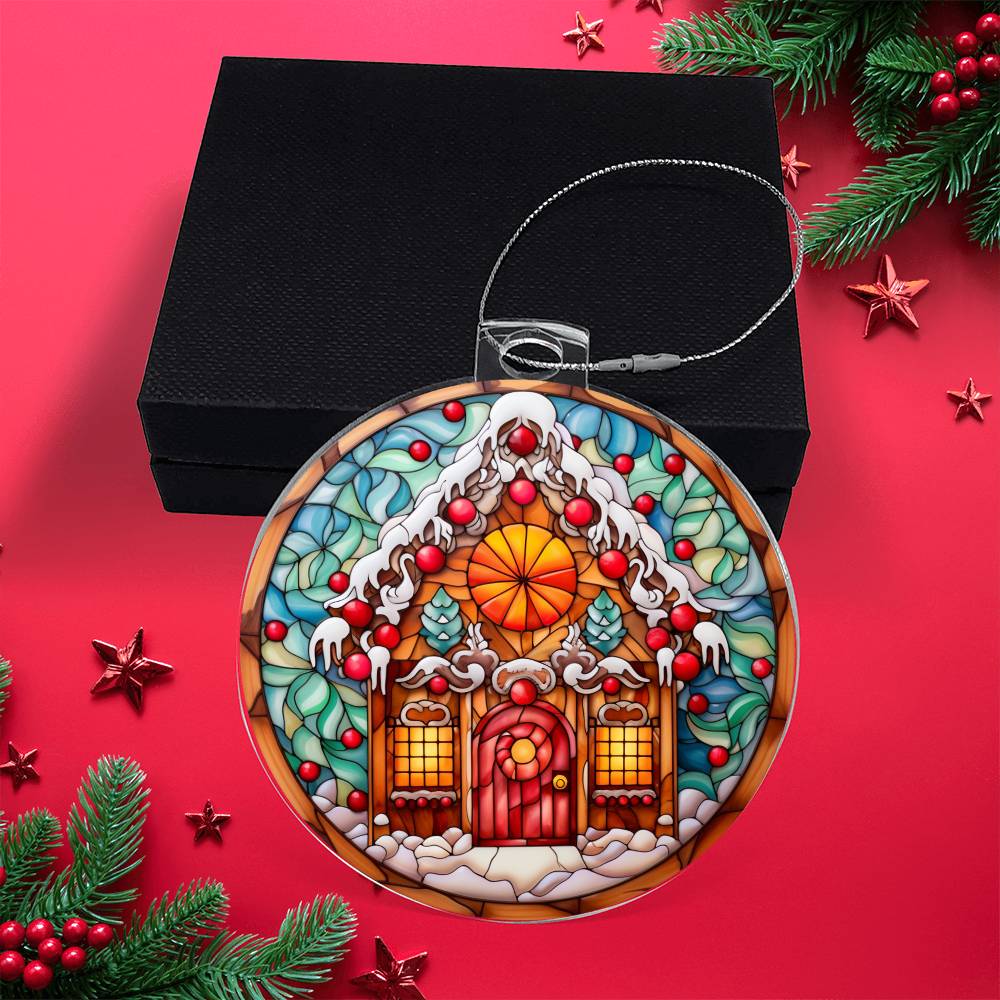 Acrylic Ornament Christmas House #2