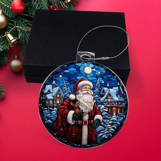 Acrylic Ornament Santa #2