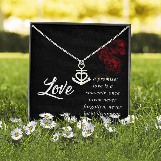 Anchor Pendant Necklace Love