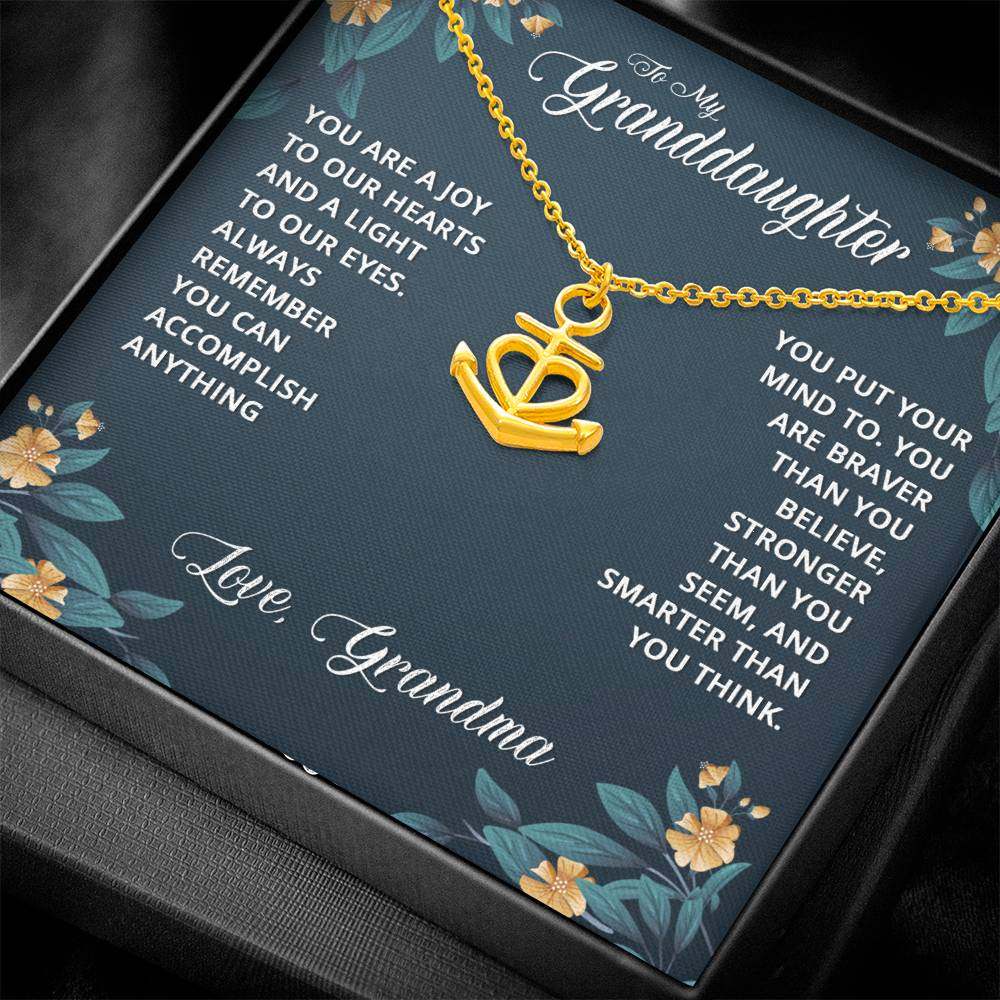 Anchor Pendant Necklace Granddaughter