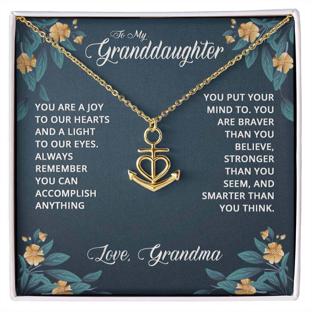 Anchor Pendant Necklace Granddaughter