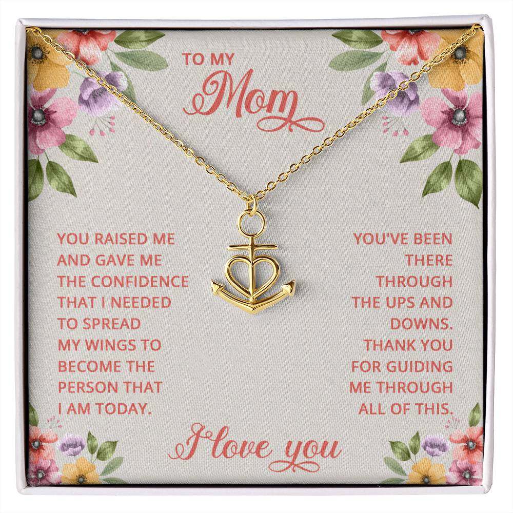 Anchor Pendant Necklace Mom